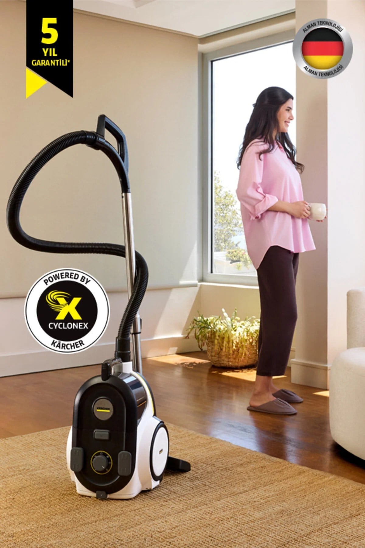 Karcher VCC 4 CycloneX Toz Torbasız Turbo ve LED Başlıklı Elektrikli Süpürge 