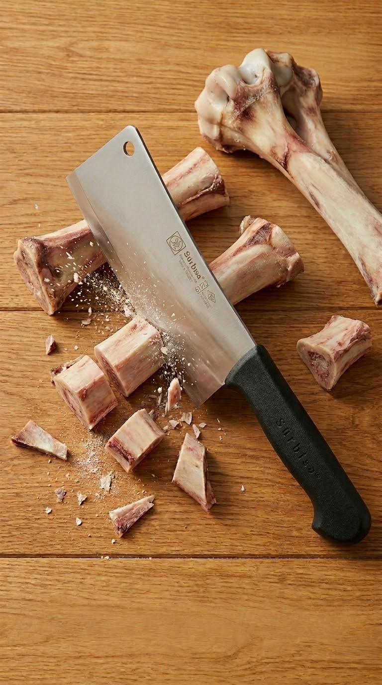 Kasap Kurban Kemik Et Doğrama Sıyırma Kesme Satırı 31 Cm Sürmene Satır Bıçağı Çelik Sürbisa 61723 