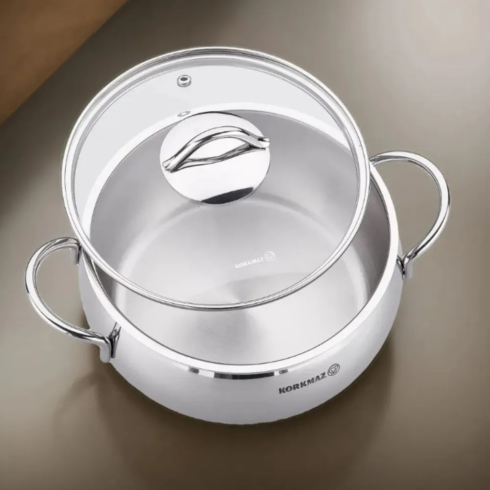 Korkmaz A1076 Tombik Tencere 26x12 Cm 7,1 Litre 
