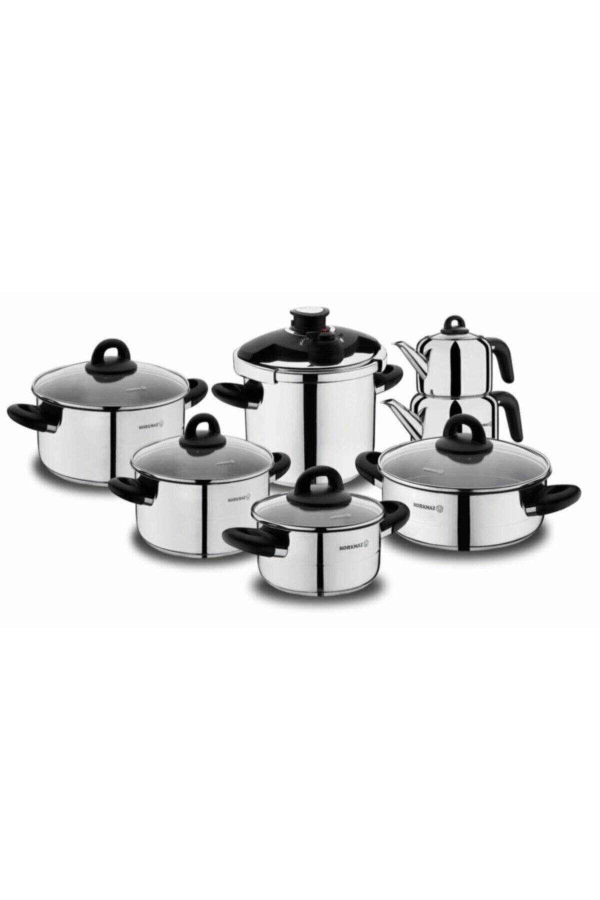 Korkmaz A1708-3 Hera Siyah 14 Parça Hiper Set 
