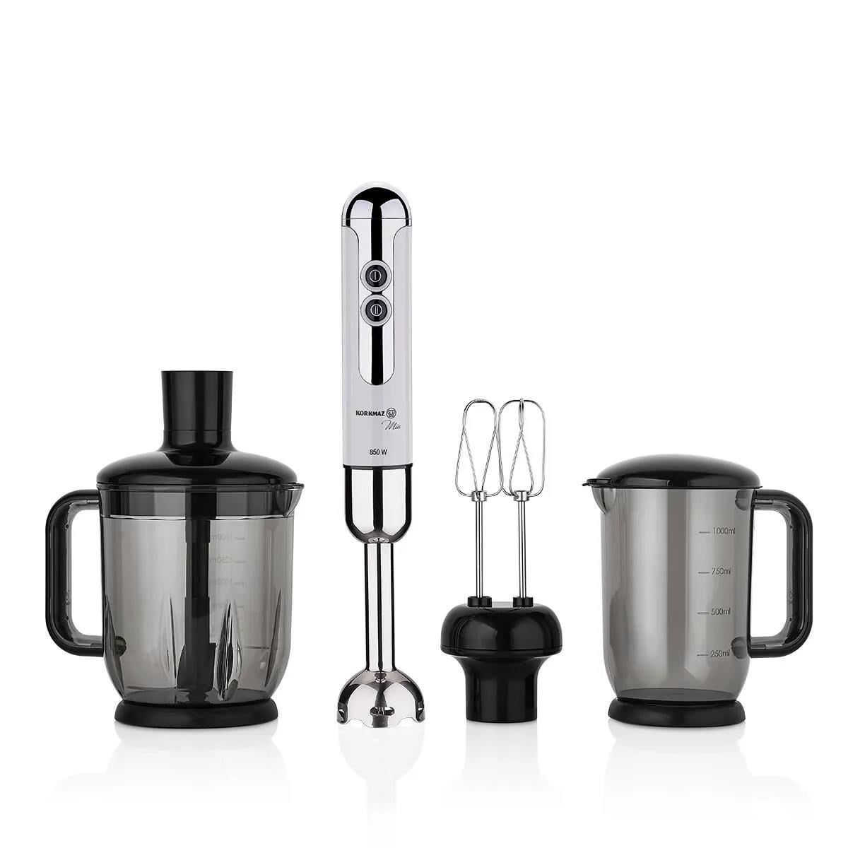 Korkmaz A447-14 Mia Mega Blender Set Vanilya/Krom 