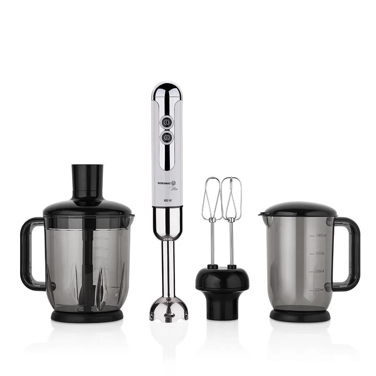Korkmaz A447-14 Mia Mega Blender Set Vanilya/Krom 