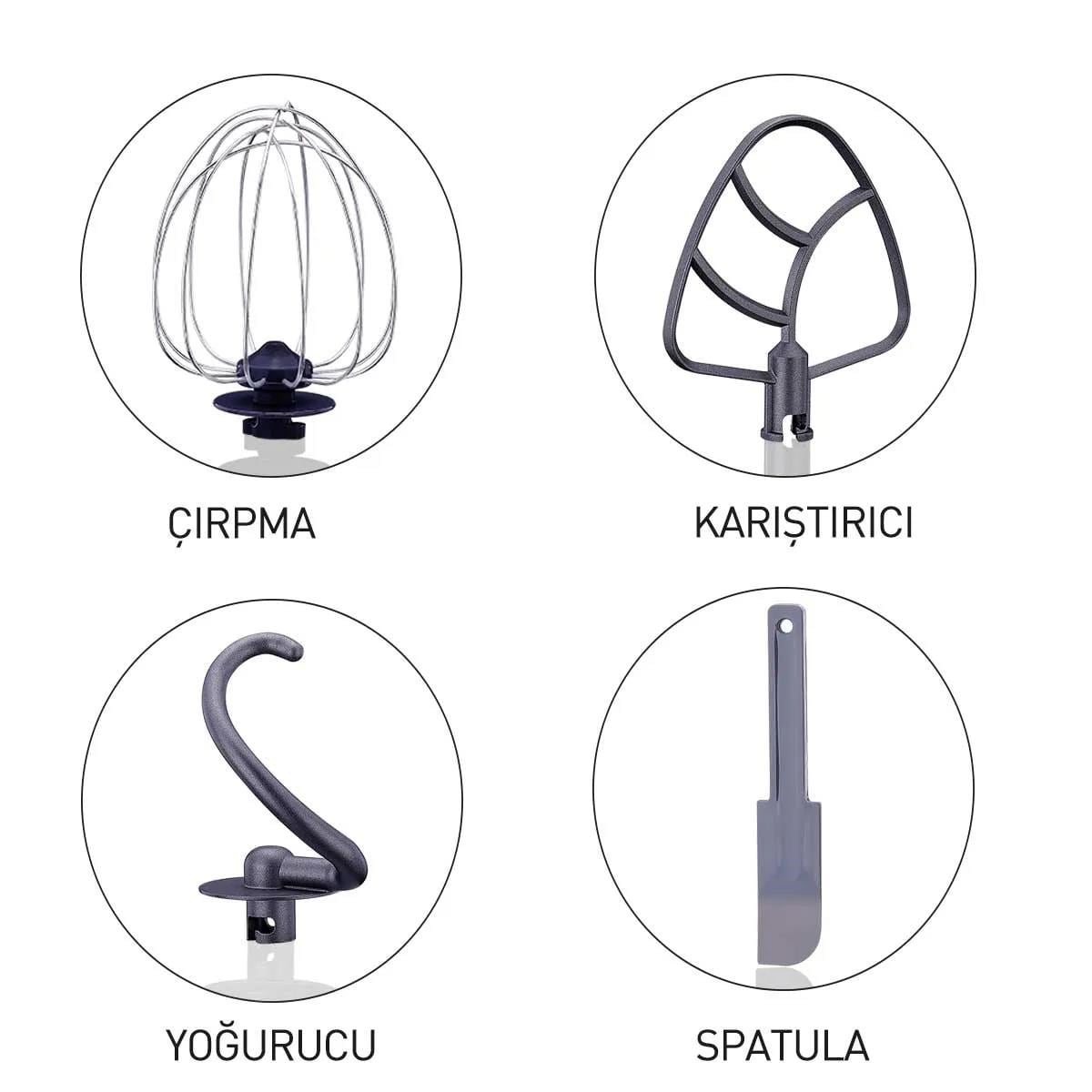 Korkmaz A470-03 Pro Mix Kırmızı Stand Mikser 