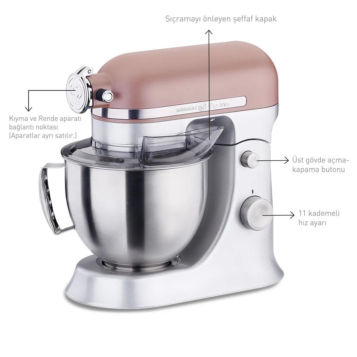 Korkmaz A470 Pro Mix Rosegold/Satin Stand Mikser 