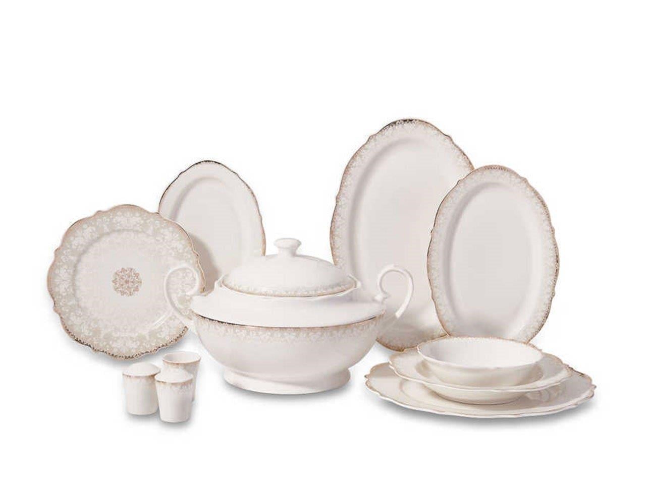Korkmaz A8238 Eliza Collection 60 Parça Yuvarlak Yemek Takımı 