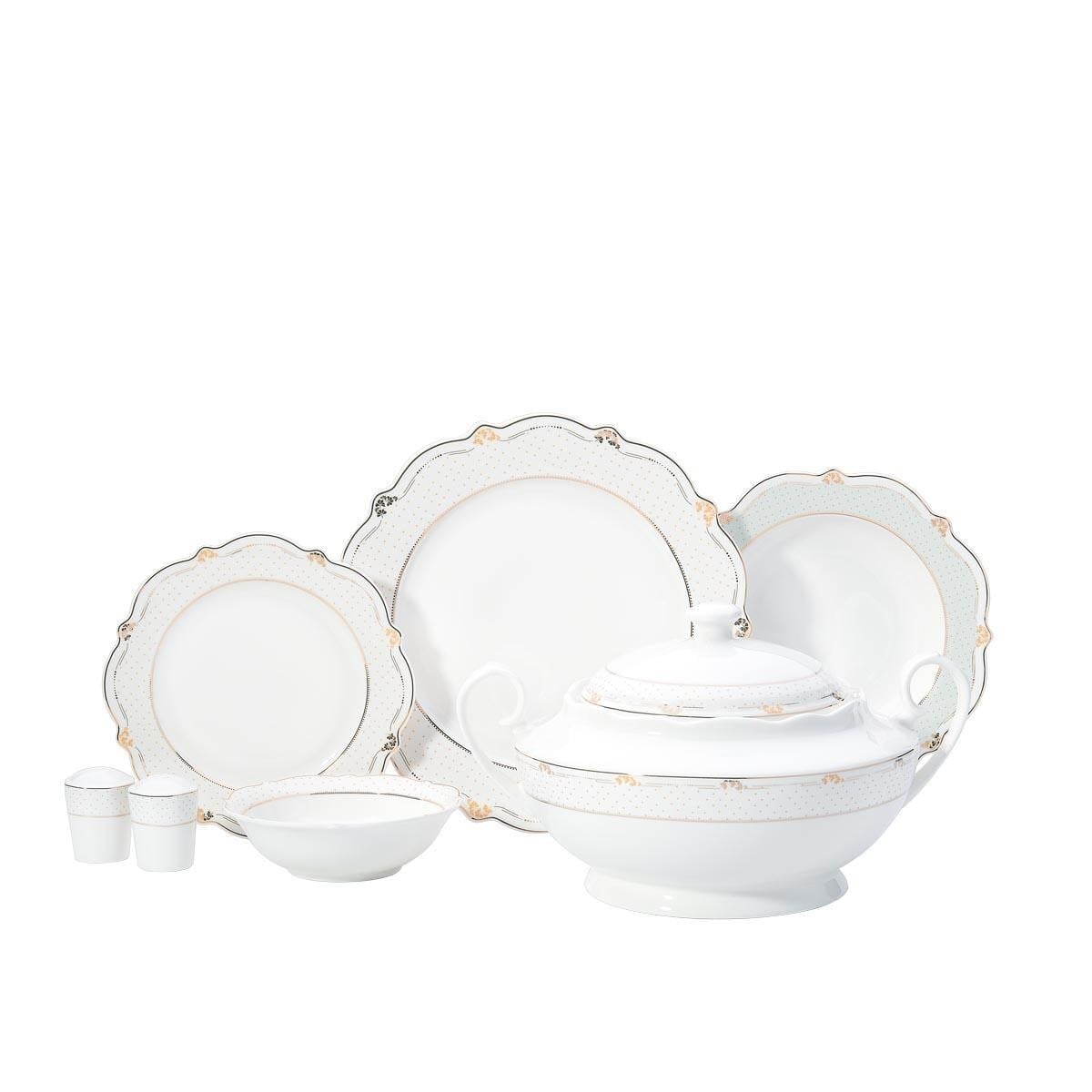 Korkmaz A8246 Eliza Collection 60 Parça Porselen Yemek Takımı 