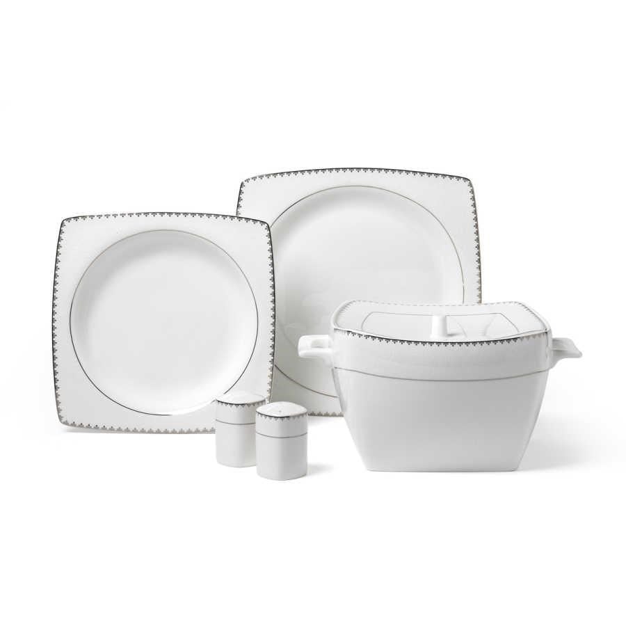 KORKMAZ A8427 BONE SELECTİON 60 PARÇA KARE YEMEK TAKIMI 