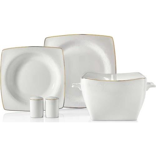 Korkmaz A8433 Bone Selection 60 Parça Kare Yemek Takımı 
