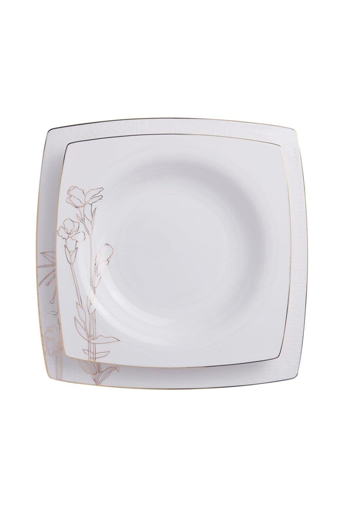 Korkmaz A8438 Bone Selection 60 Parça Kare Yemek Takımı 