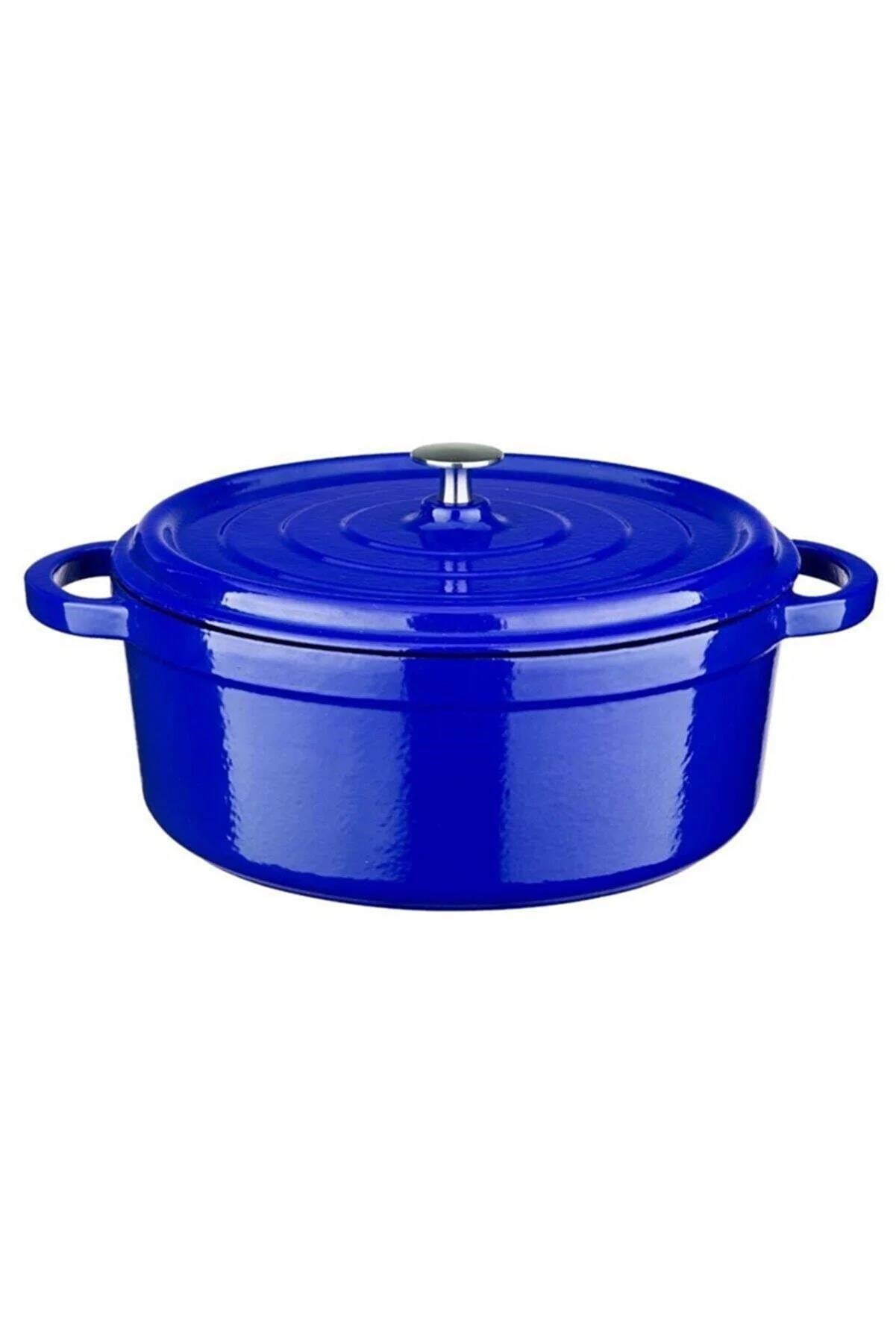 Leggno Flame Döküm Derin Tencere Mavi 24 cm 