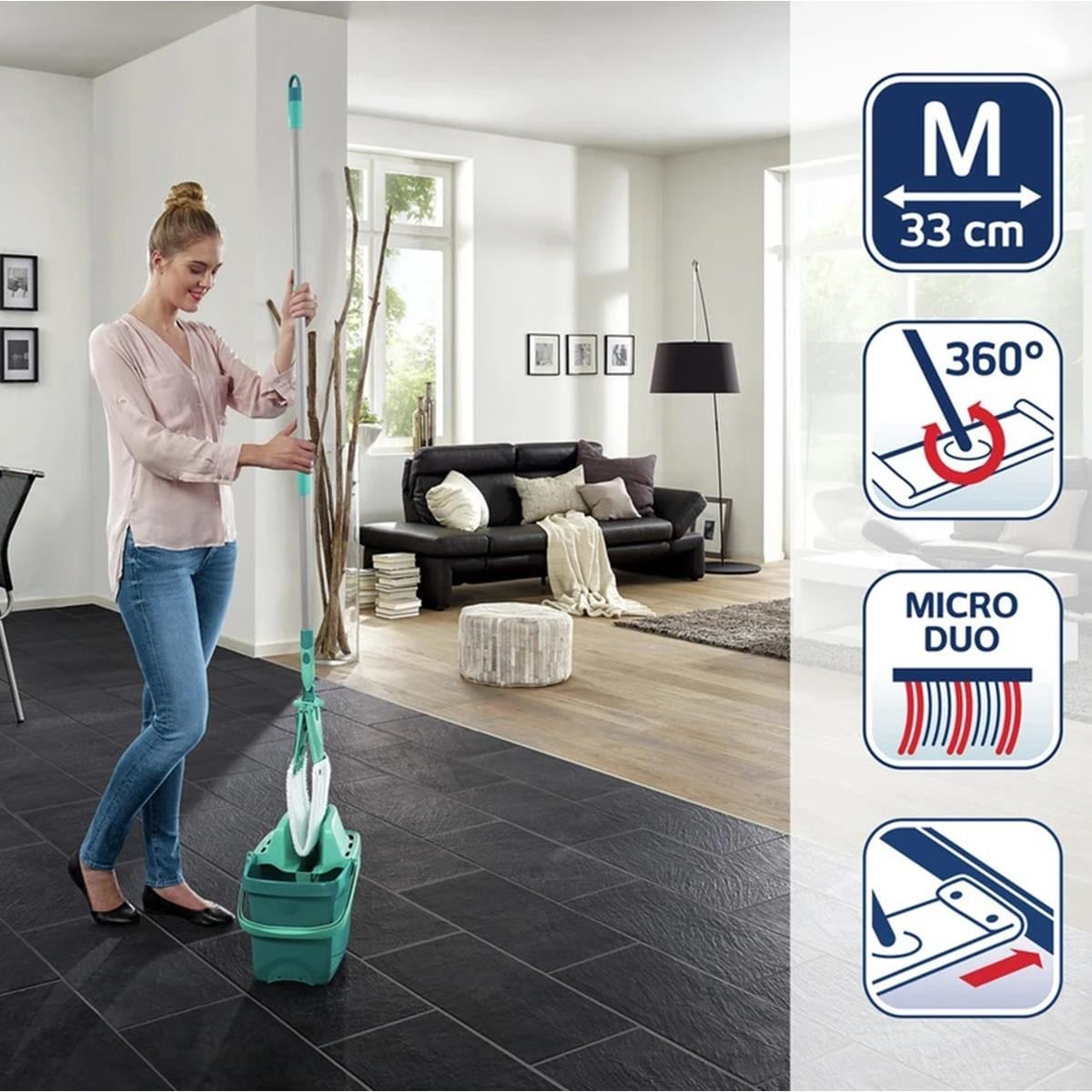 Leifheit Combi Kovalı Yer Sileceği Seti LFH55356 