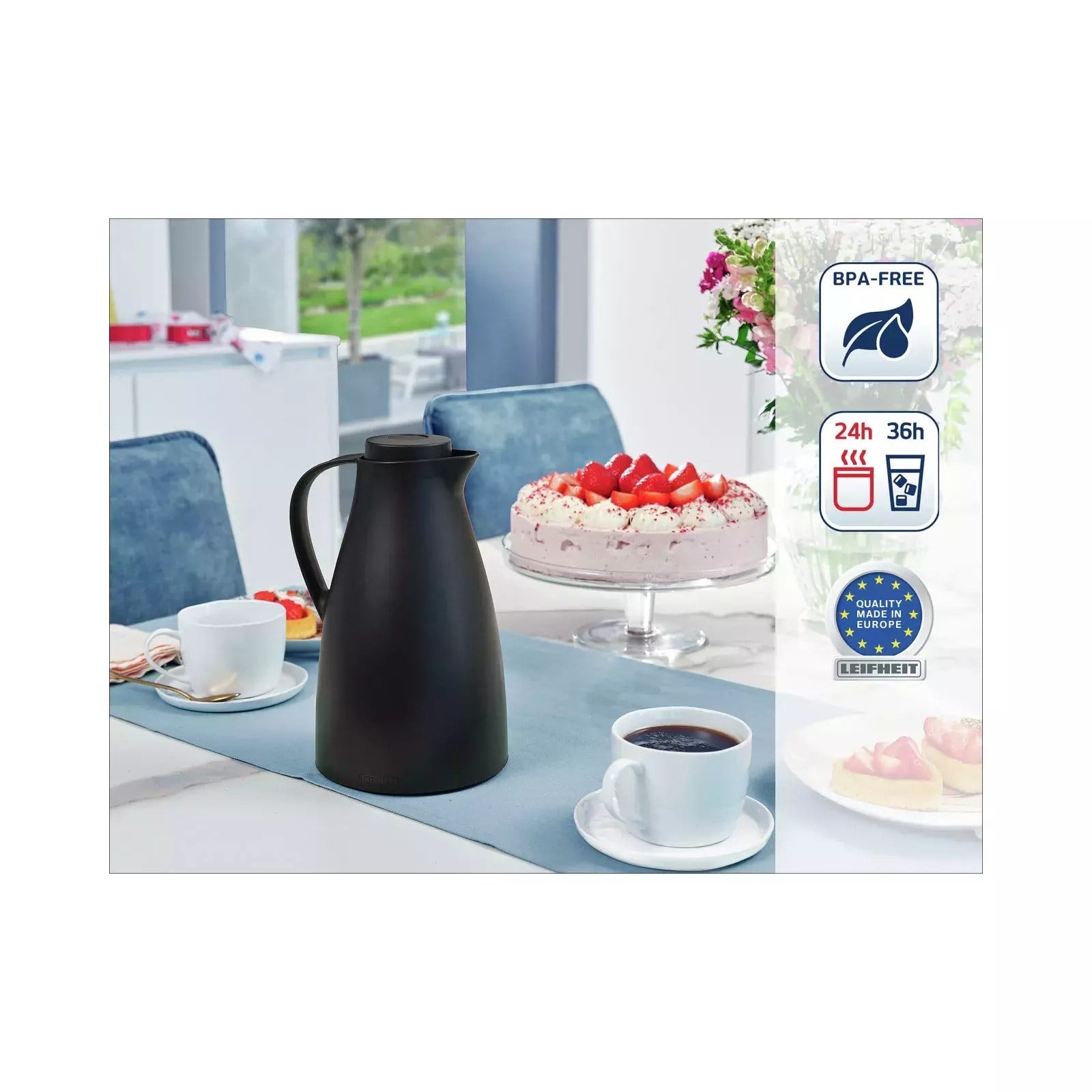 Leifheit Harmonic Termos 1 Litre Siyah Lfh28541 