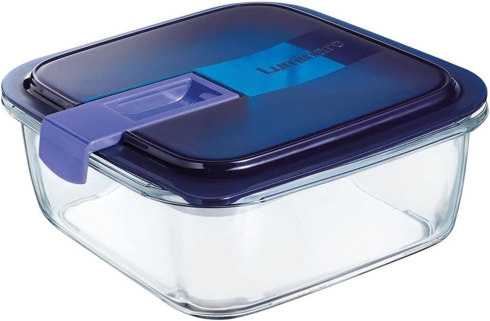 Luminarc Temp Easy Box Kare Vakumlu Saklama Kabı 122 CC Mavi Kapak 003P7421 