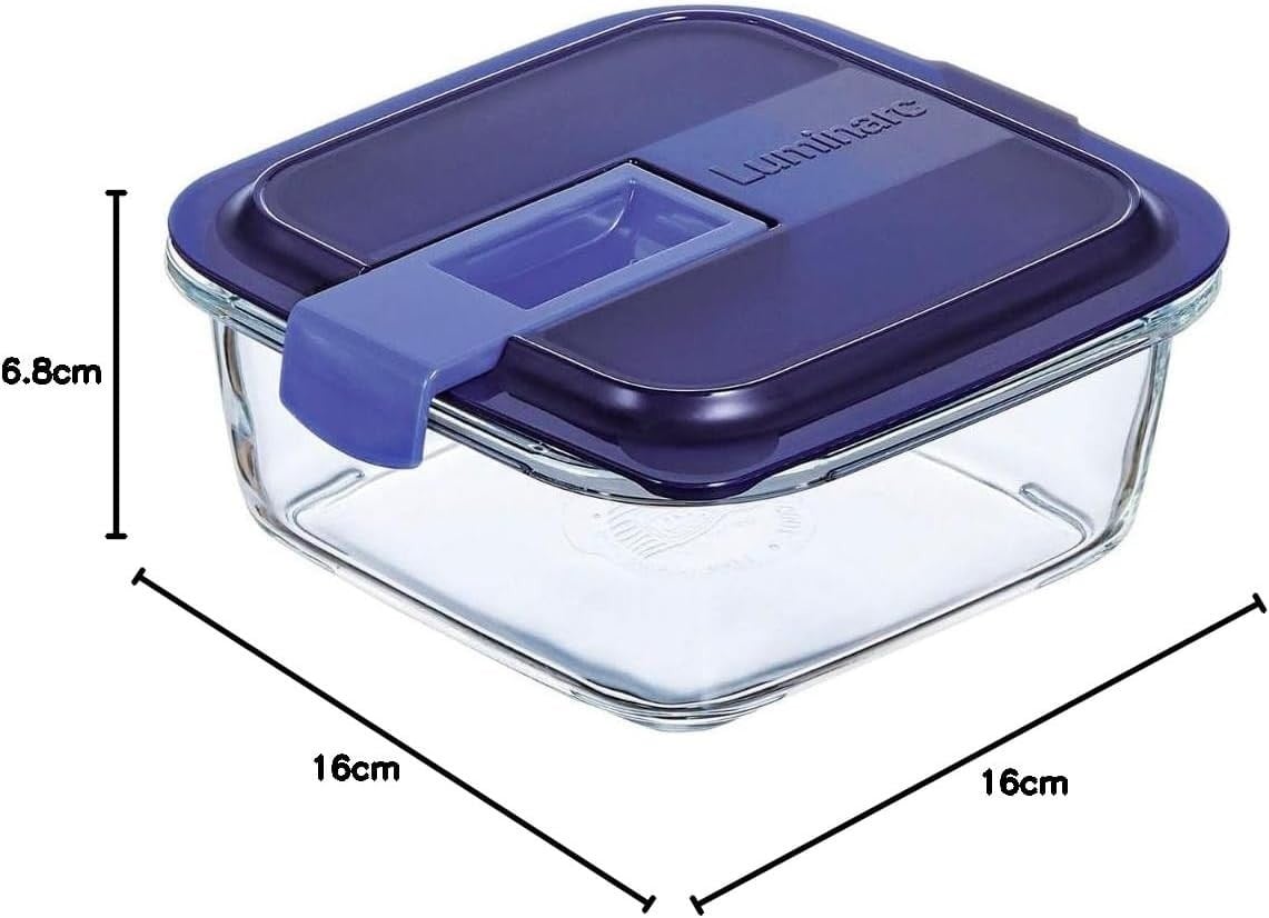 Luminarc Temp Easy Box Kare Vakumlu Saklama Kabı 76 CC Mavi Kapak 003P7422 
