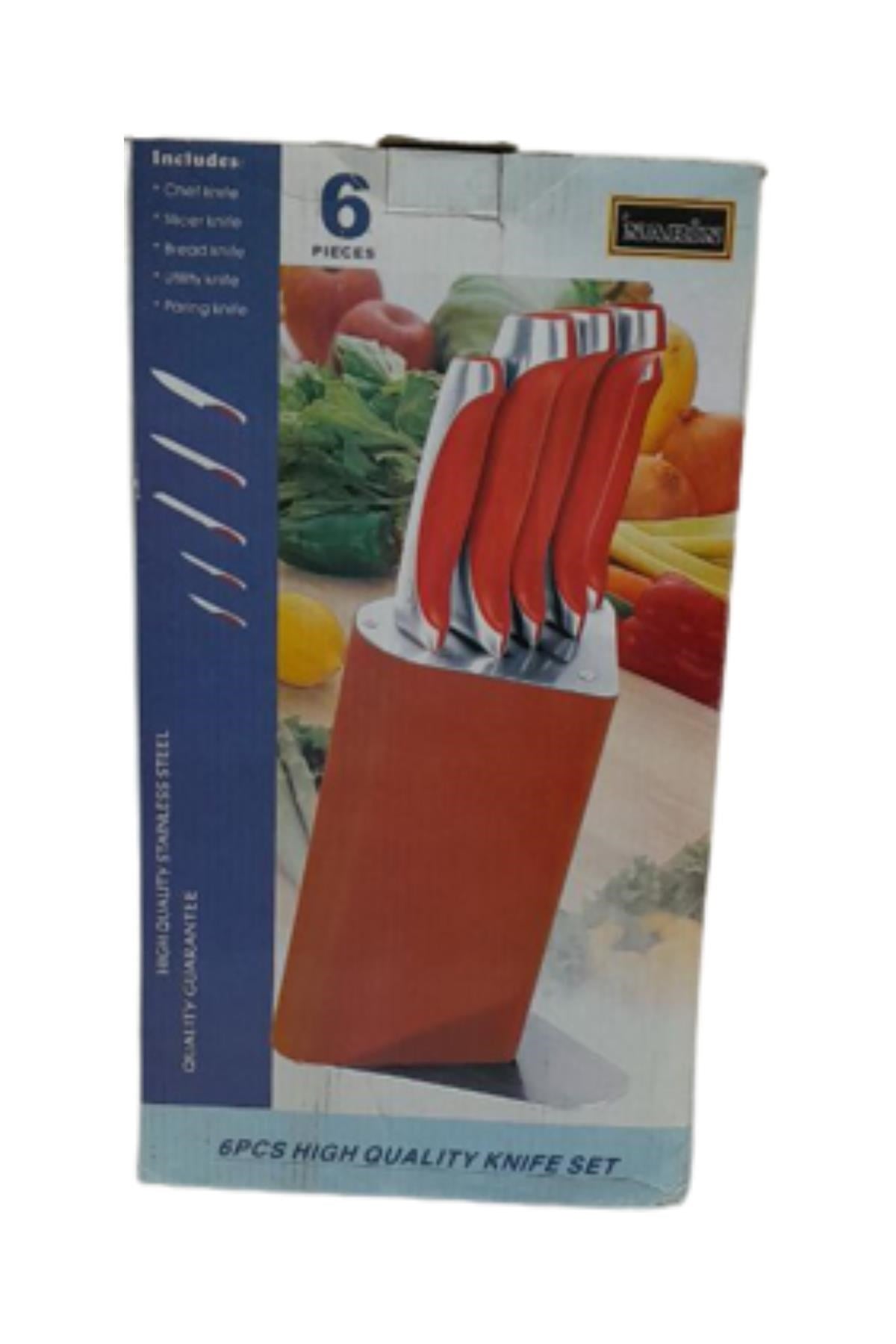 Narin 6 Parça Çelik Standlı Bıçak Seti 