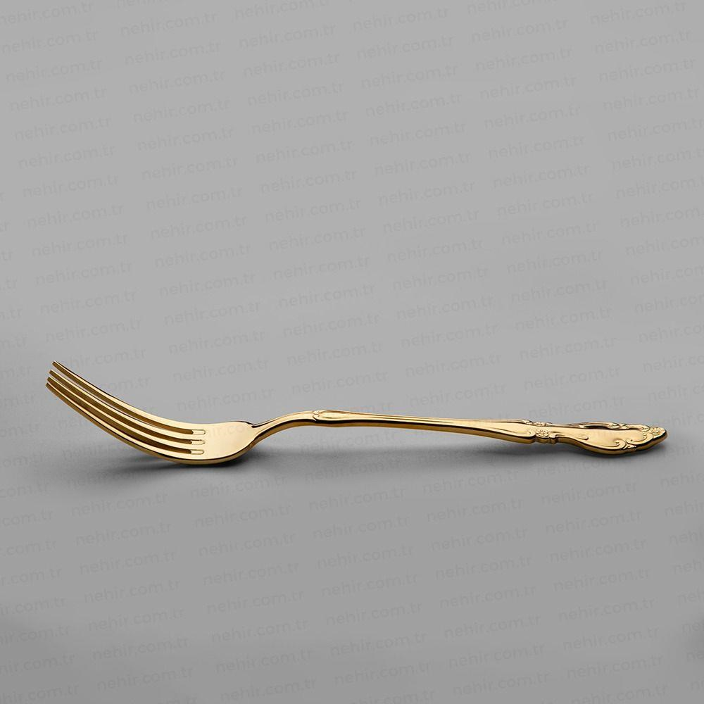 Nehir Adriana Titanium Altın 89 Parça Gold Çatal Kaşık Bıçak Takımı 