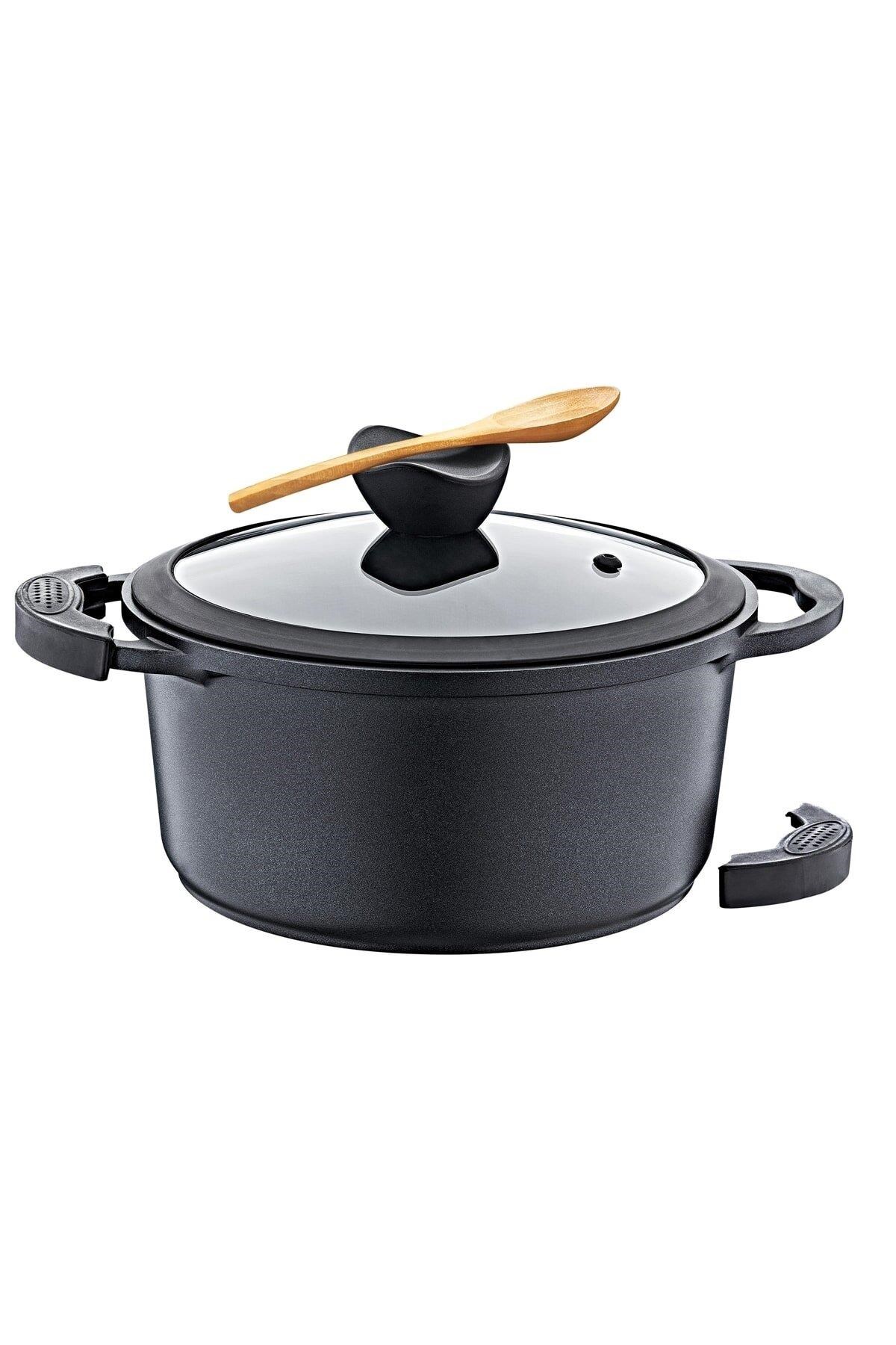 Olika Palladium 24 Cm Siyah Derin Tencere PD2404 