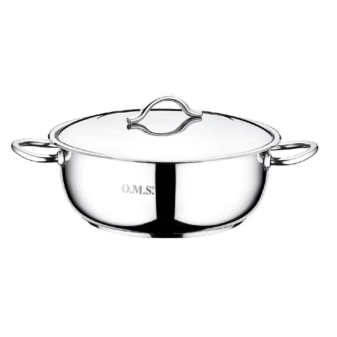 Oms 2006 Silver Basık Çelik Tencere 30x10 Cm 7,10 Litre 