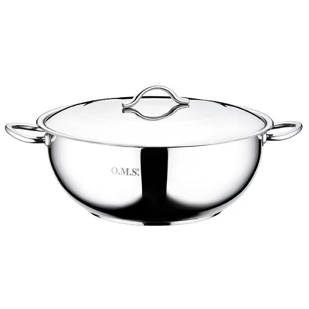 Oms 2006 Silver Basık Çelik Tencere 36x14 Cm 12,70 Litre 