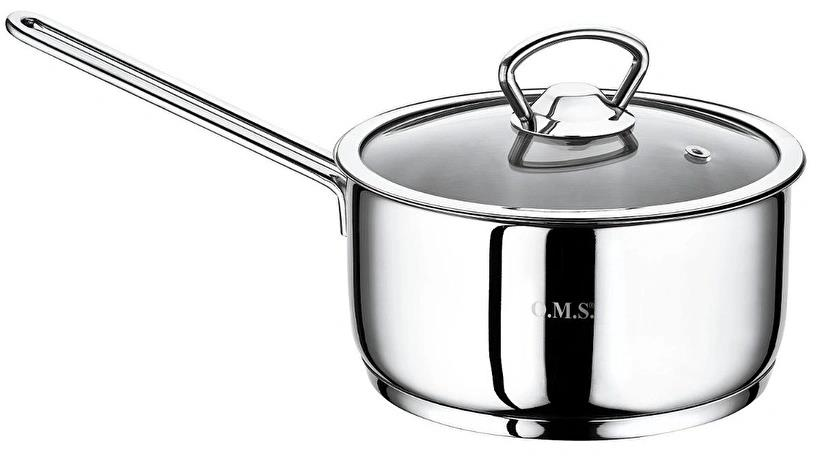 Oms 2008-T Mini Basık Tek Kulp Sos Tencere 12x5 Cm 0,50 Litre 