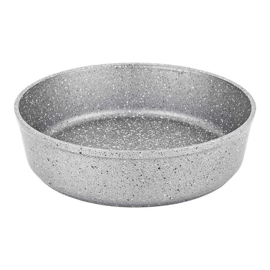 Oms 3411 Granit Fırın Tepsi Yuvarlak Gri 24x7,5 Cm 