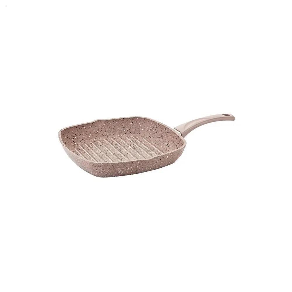 Oms Granit Krem Kare Tava 28 Cm 