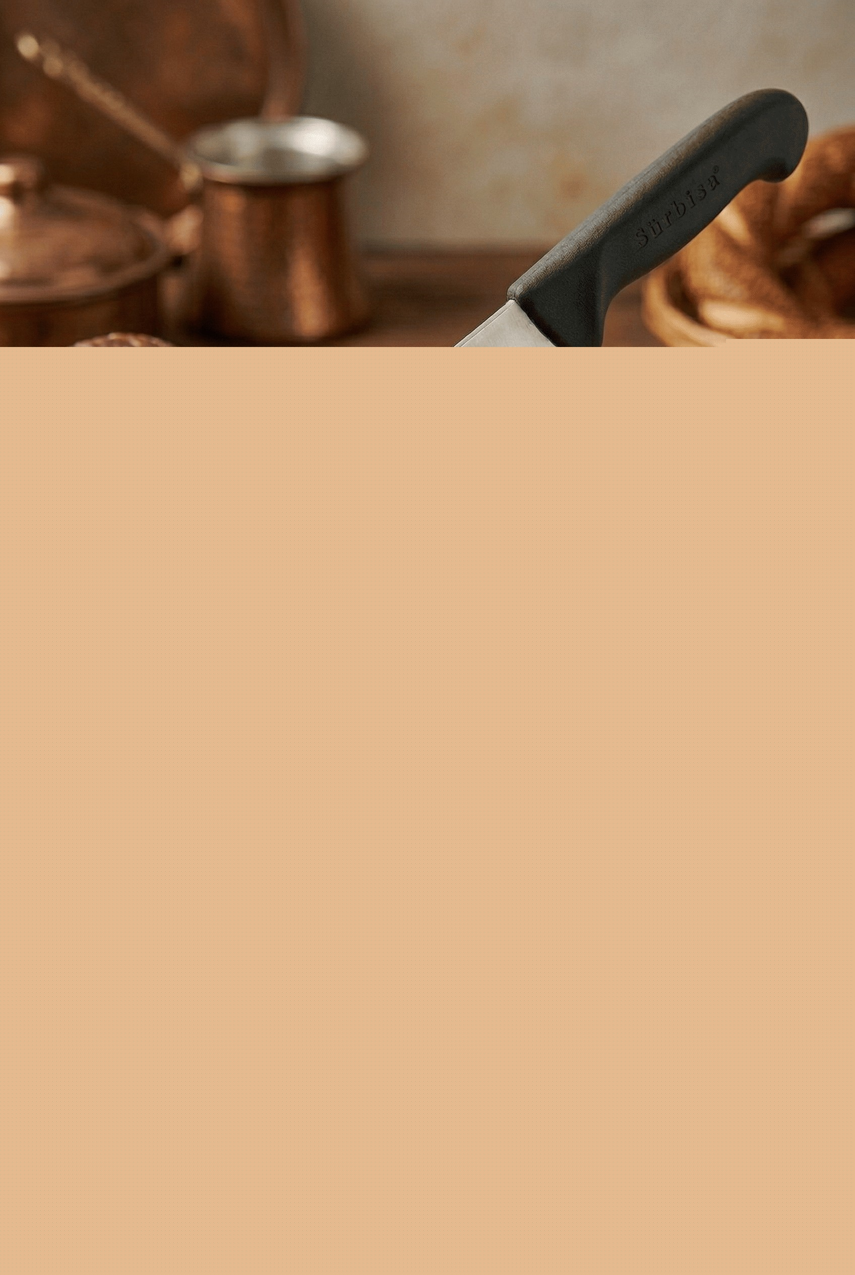 Pastırma Satırı Bıçağı Sürmene Paslanmaz Çelik Satır Bıçak Pastırma Kesme Bıçağı 39 Cm Sürbisa 61730 