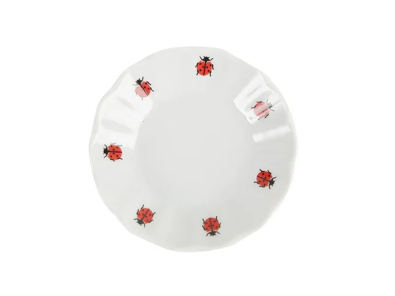 Porland Uğur Böceği Porselen Çay Tabağı 11 Cm 