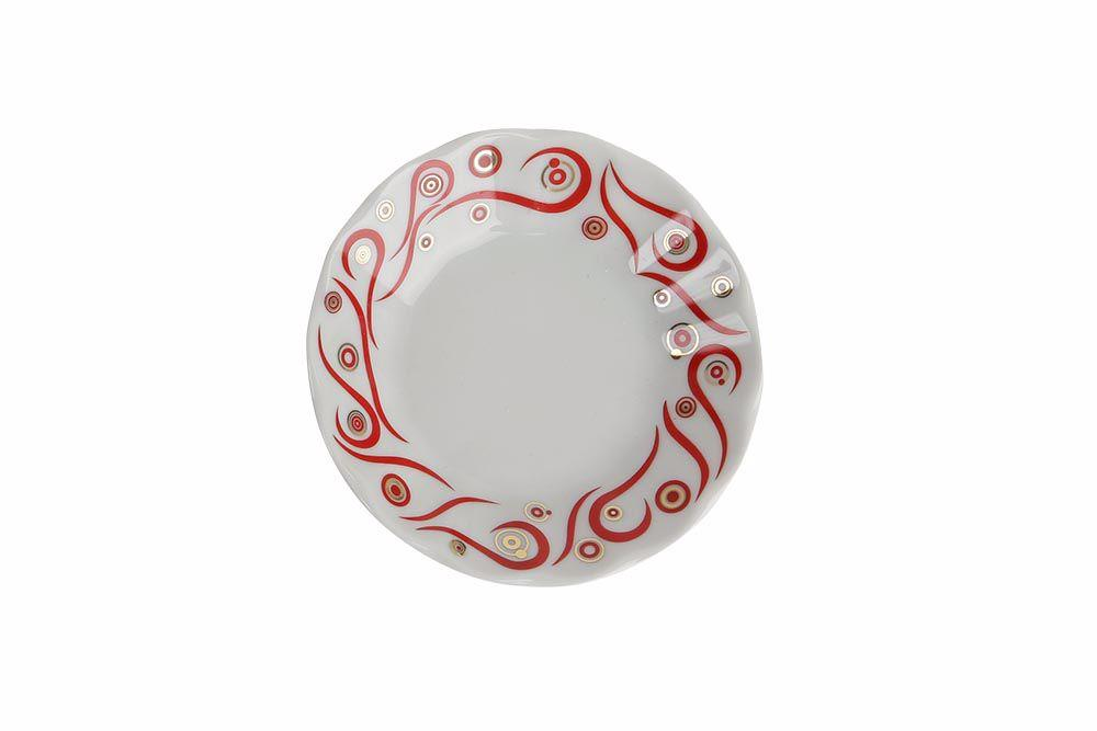 Porland Yakamoz Kırmızı Porselen Çay Tabağı 11 Cm 
