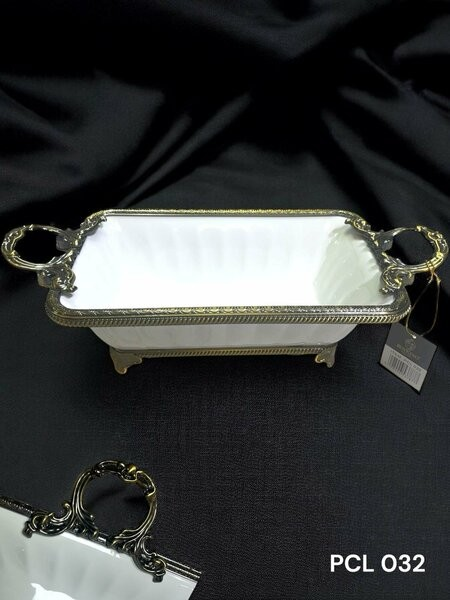 Roy King Elegance Dikdörtgen Derin Sunum Tabak Antique 37 Cm Pcl032 
