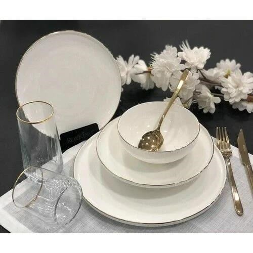 Roy King Gold Slender 24 Parça Porselen Yemek Takımı DSN 045 
