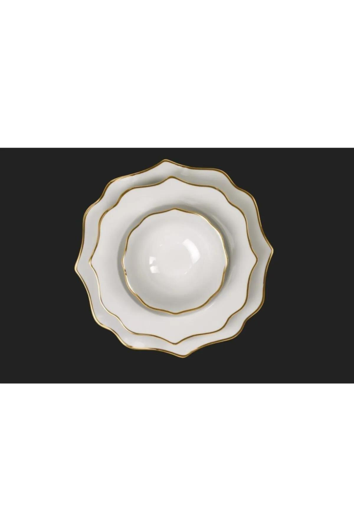 Royal London Diana Gold 60 Parça Porselen Yemek Takımı RL01-109 