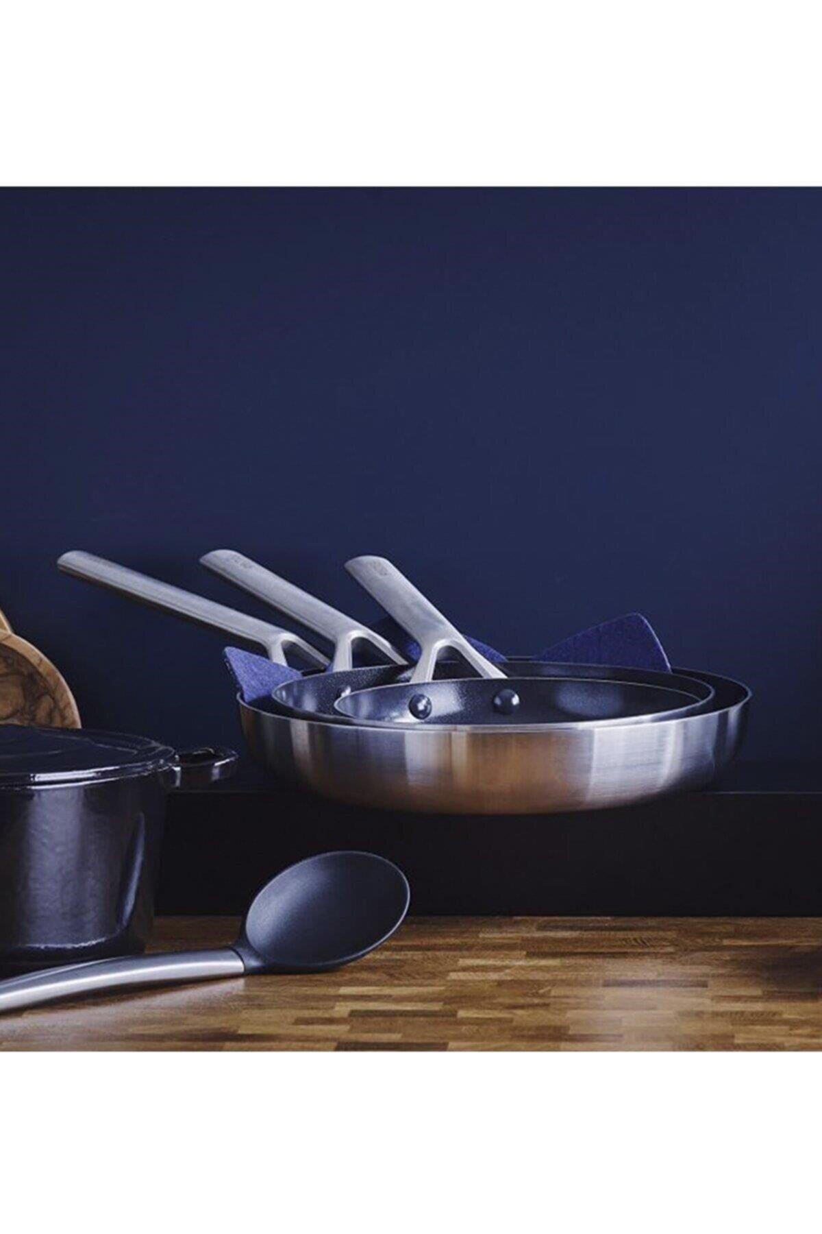 Royal Van Kempen & Begeer 28 cm Fırına Girebilen Seramik Kaplama Cam Kapalı Çelik Wok Tava 
