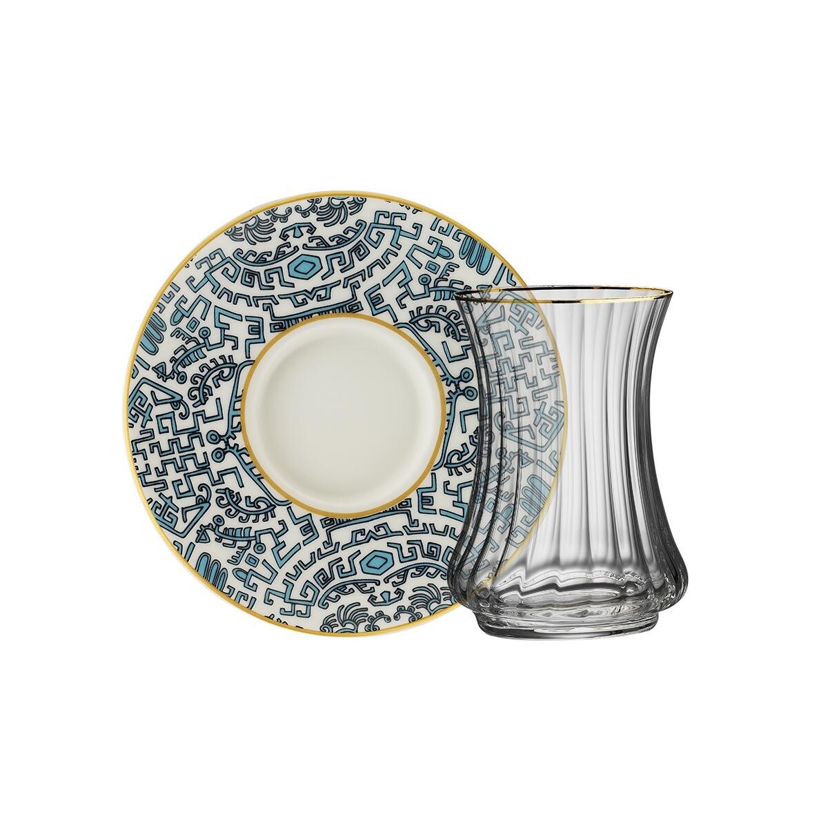 Sandro Moreno 1453 Şangay Optik 12 Parça 6 Kişilik Çay Seti 110 Ml Ar263754 