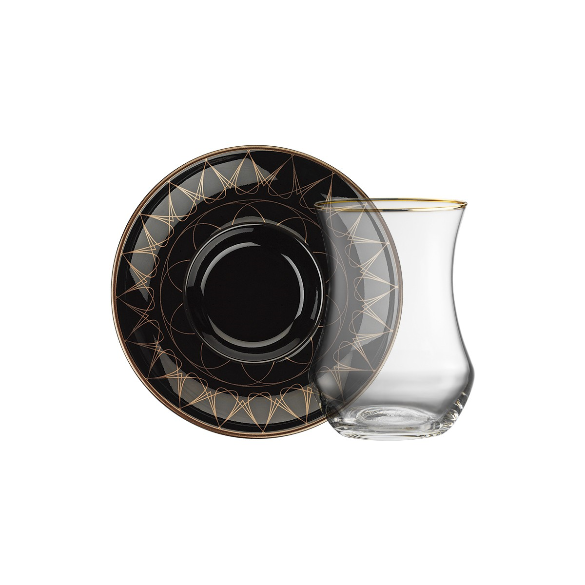 Sandro Moreno 1898 Davinci Siyah 12 Parça 6 Kişilik Çay Seti 150 Ml Ar212442 