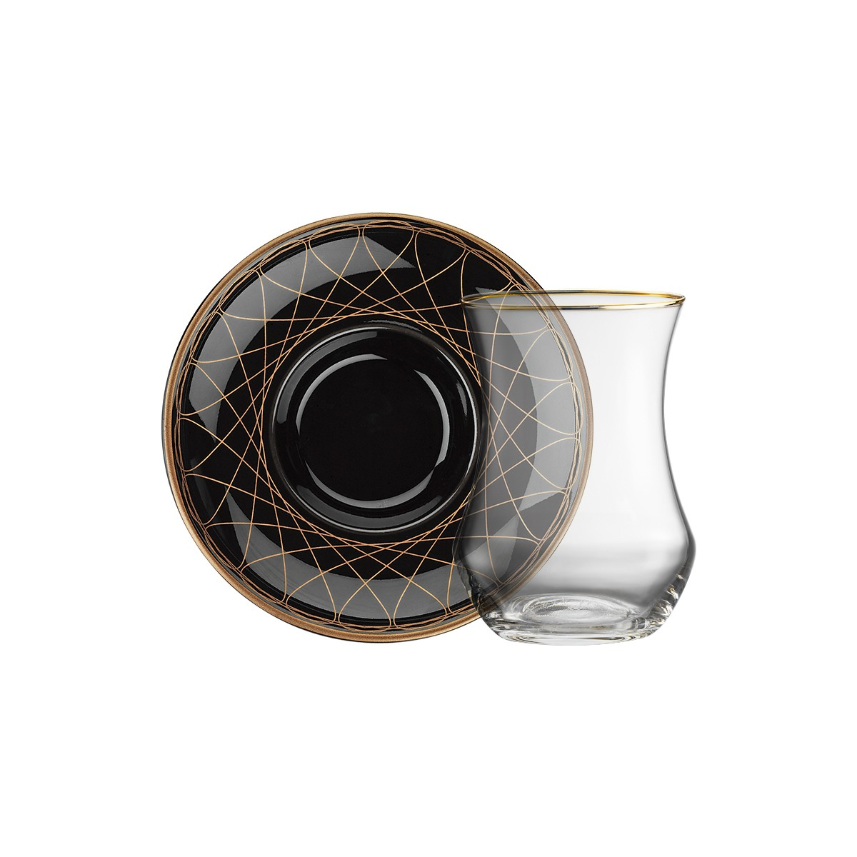 Sandro Moreno 1898 Davinci Siyah 12 Parça 6 Kişilik Çay Seti 150 Ml Ar212442 