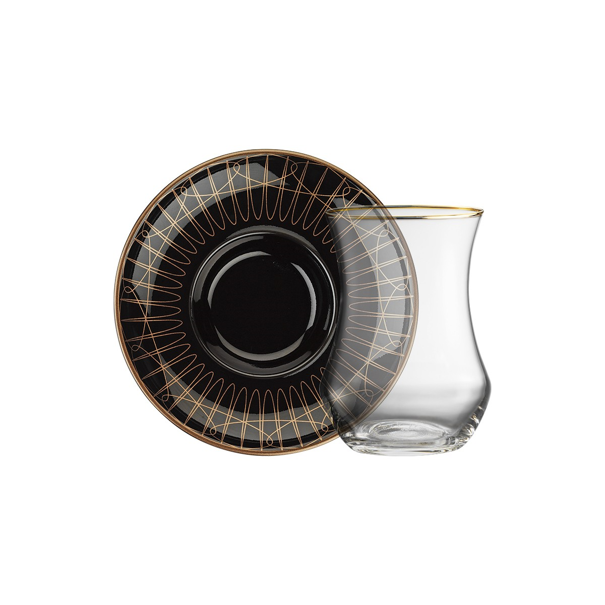Sandro Moreno 1898 Davinci Siyah 12 Parça 6 Kişilik Çay Seti 150 Ml Ar212442 