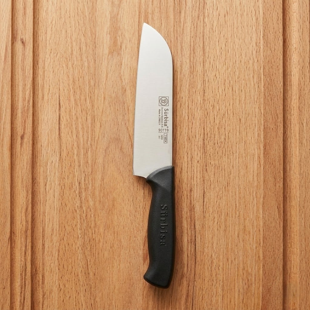 Santoku Aşçı Şef Bıçağı Orjinal Sürmene Kesim Bıçak Paslanmaz Çelik Profesyonel Günlük Sürbisa 61195 