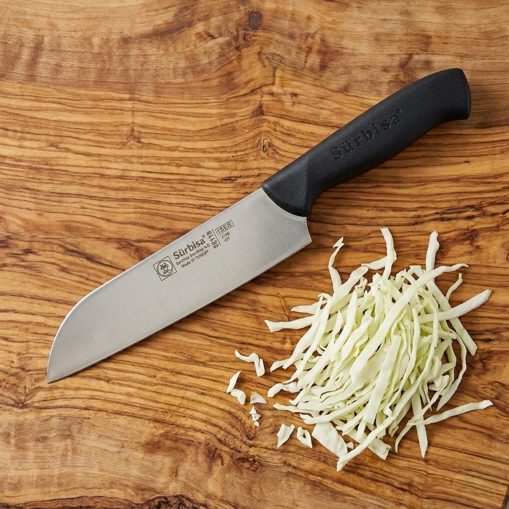 Santoku Aşçı Şef Bıçağı Orjinal Sürmene Kesim Bıçak Paslanmaz Çelik Profesyonel Günlük Sürbisa 61195 