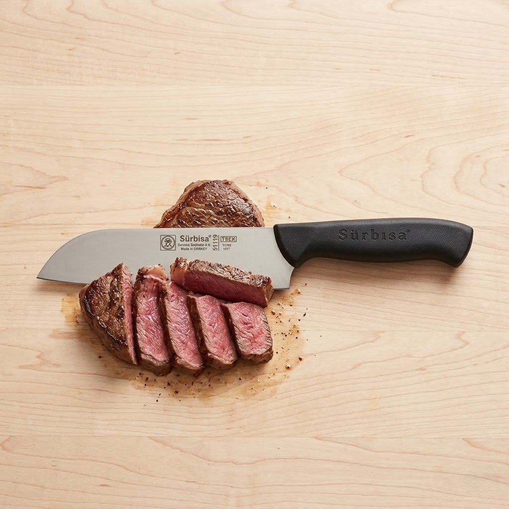 Santoku Aşçı Şef Bıçağı Orjinal Sürmene Kesim Bıçak Paslanmaz Çelik Profesyonel Günlük Sürbisa 61195 