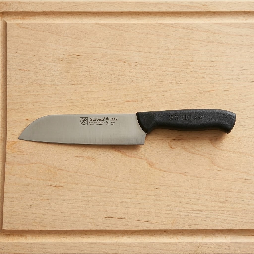 Santoku Aşçı Şef Bıçağı Orjinal Sürmene Kesim Bıçak Paslanmaz Çelik Profesyonel Günlük Sürbisa 61195 