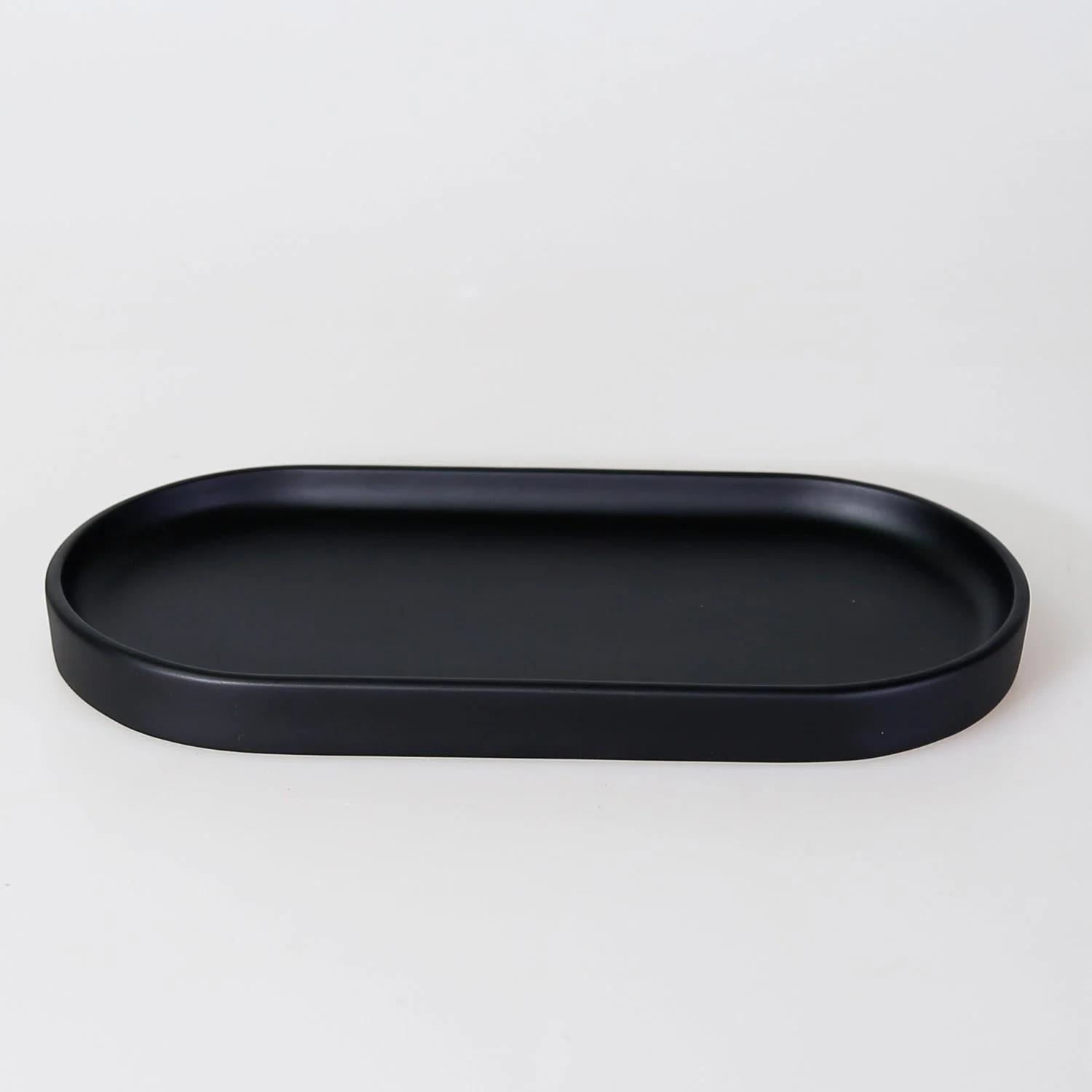 Selim Victoria Oval Tepsi Küçük Siyah 125SYH11RS 
