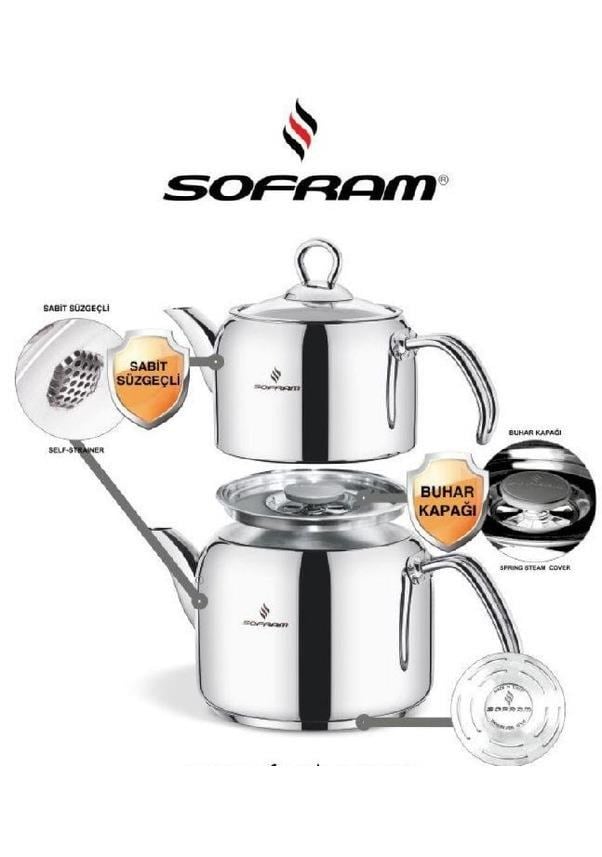 Sofram Soft Büyük Boy Çelik Çaydanlık 170 Big Size 