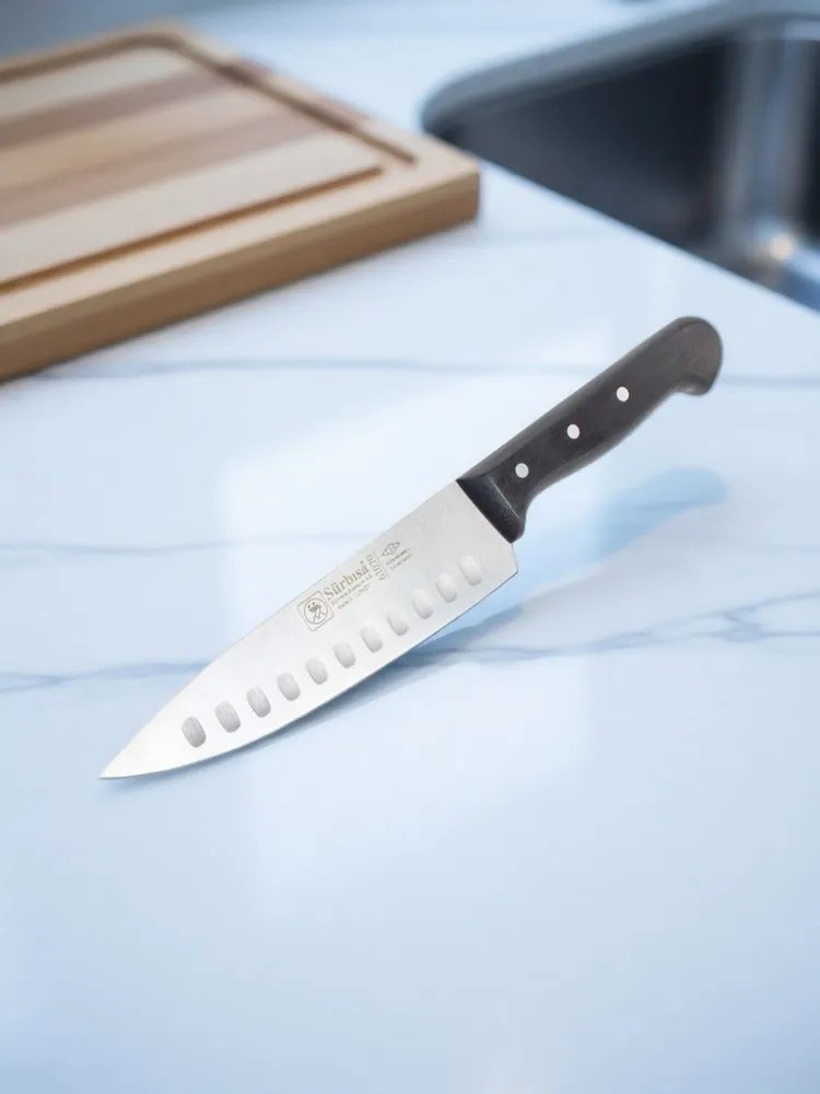 Sürbisa Sürmene 61070 Oluklu Şef Aşçı Bıçağı Pimli Sap 17 Cm 
