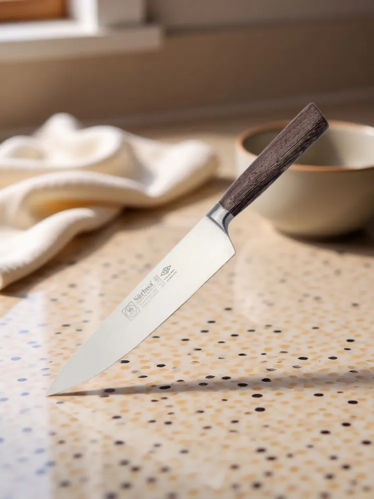 Sürbisa Sürmene 61340 Sıcak Dövme Şef Bıçağı Zeytin Saplı Ahşap 22,5 Cm 