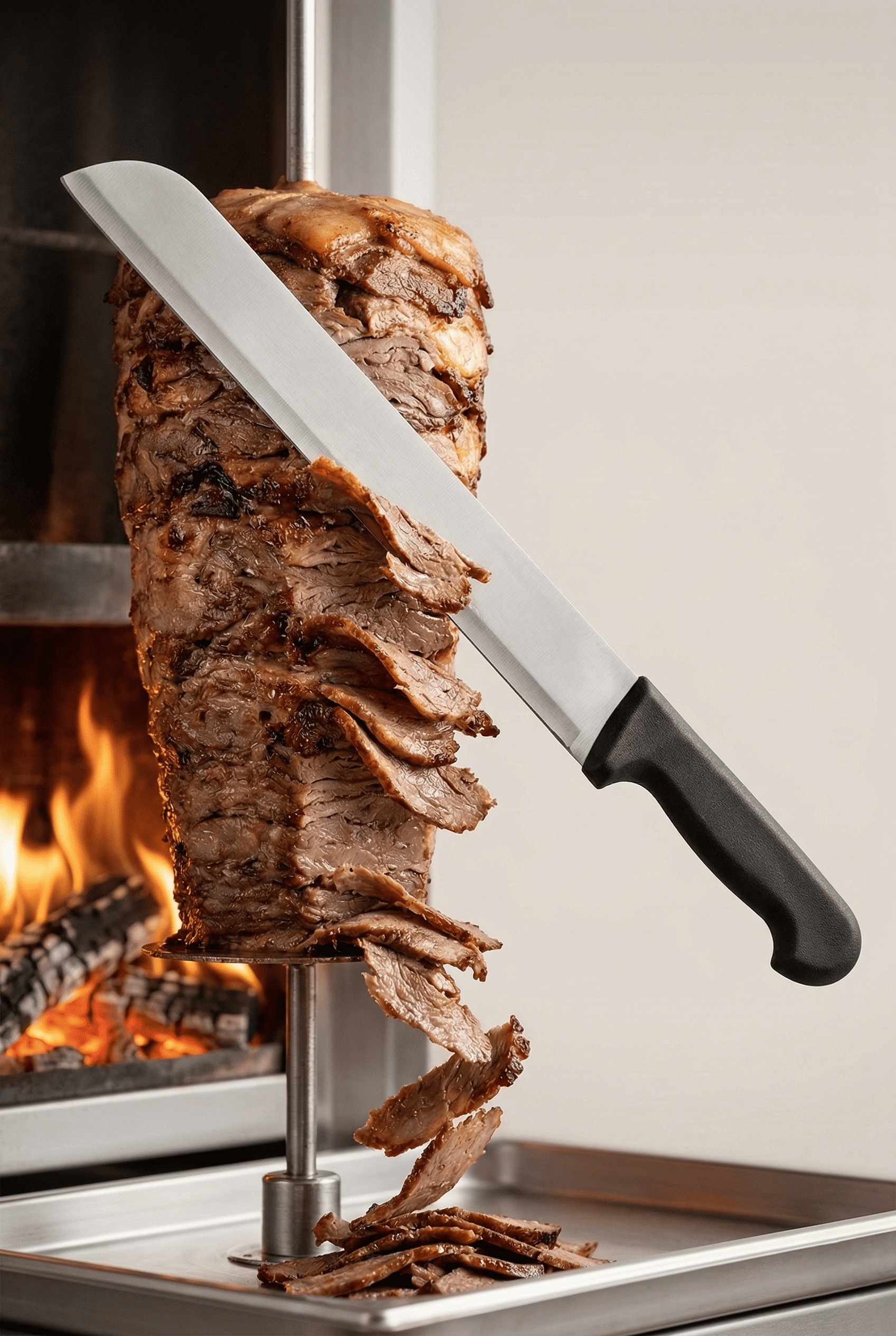 Sürmene Döner Kesme Bıçağı Kaşar ve Kavurma Bıçak Paslanmaz Çelik 45 Cm Sürbisa 61635 