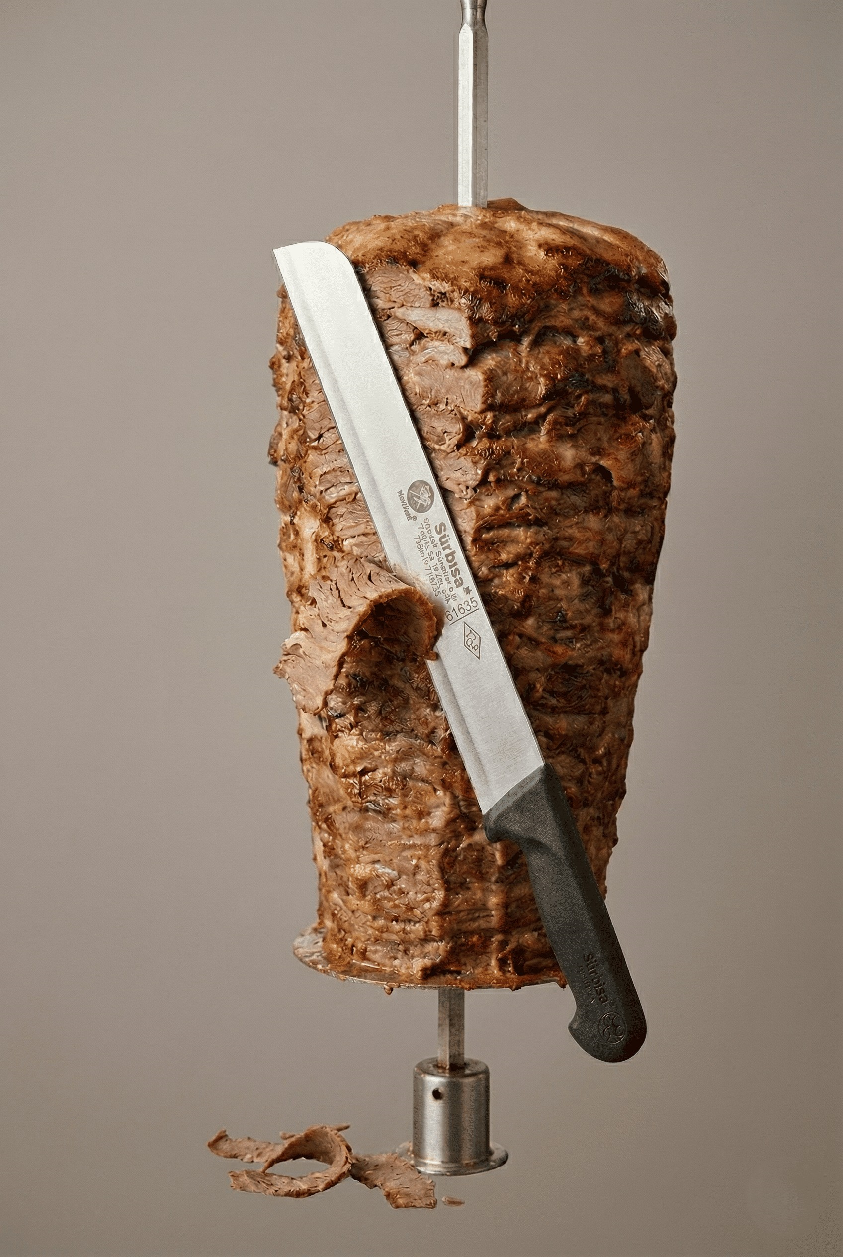 Sürmene Döner Kesme Bıçağı Kaşar ve Kavurma Bıçak Paslanmaz Çelik 45 Cm Sürbisa 61635 