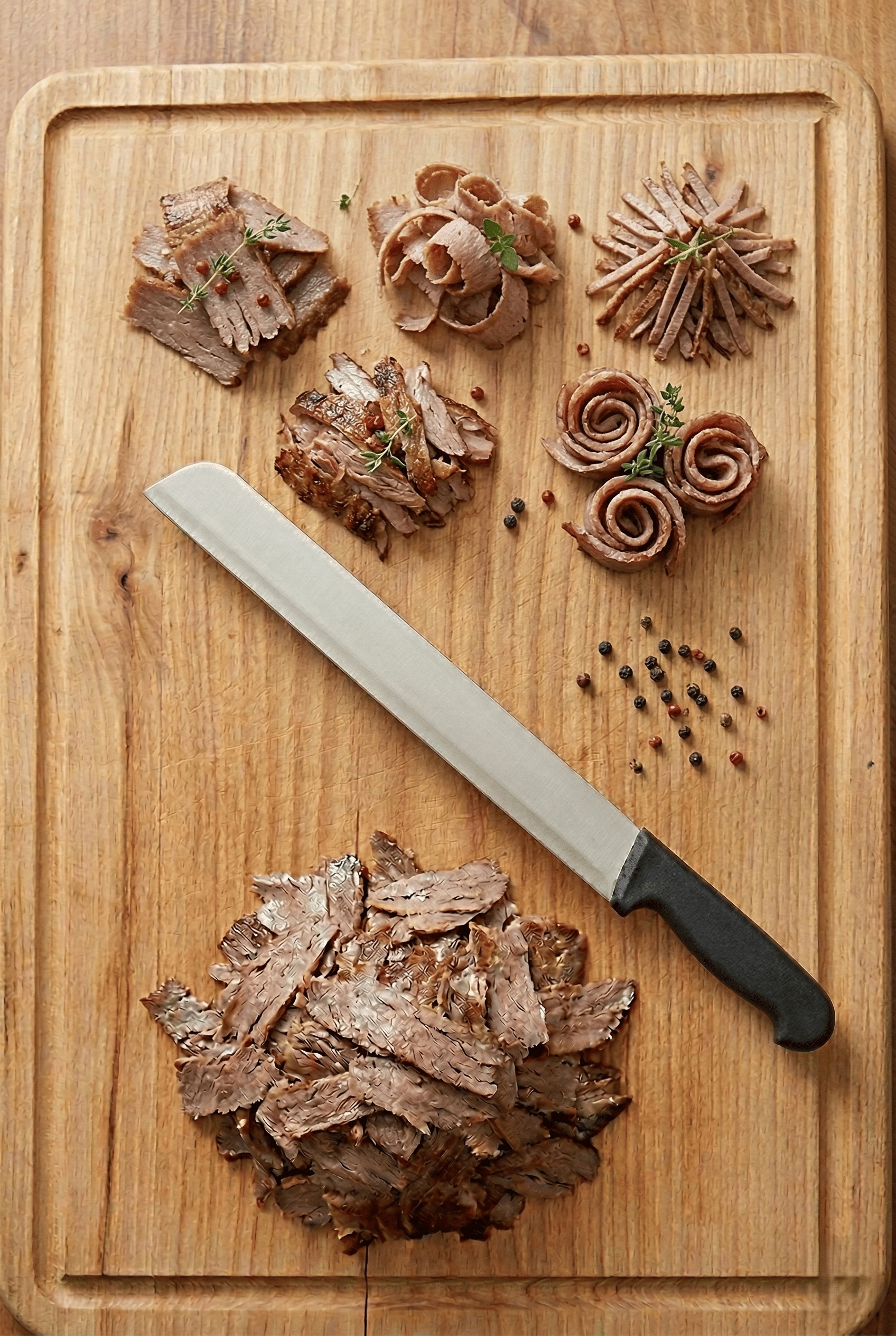 Sürmene Döner Kesme Bıçağı Kaşar ve Kavurma Bıçak Paslanmaz Çelik 47 Cm Sürbisa 61632 