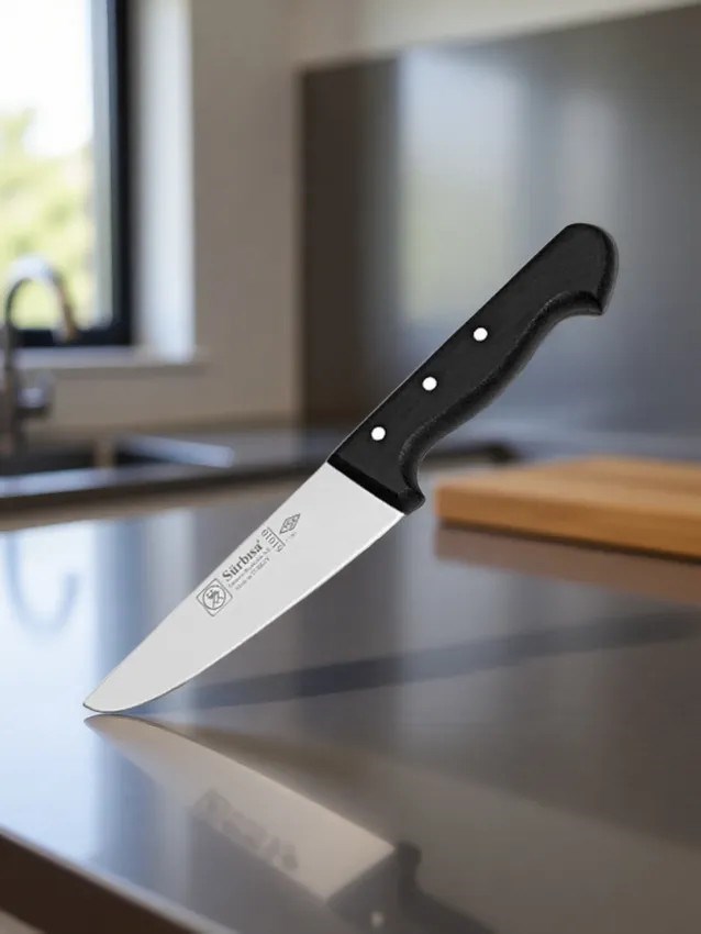 Sürmene Et Kasap Kurban Bıçağı 23.5 Cm Et Kesim Deri Yüzme Sıyırma Ekmek Sebze Mutfak Sürbisa 61010 