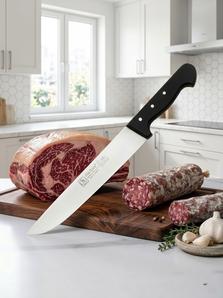 Sürmene Kasap Bıçağı Pimli Sap 36 Cm Kelle Kuşbaşı Kesim Kemik Sıyırma Doğrama Bıçağı Sürbisa 61050 